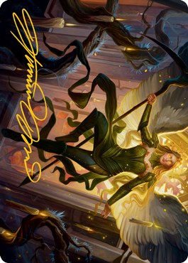 Sigarda, Champion of Light Art Card (Gold-Stamped Signature) [Innistrad: Midnight Hunt Art Series] | Good Games Morley