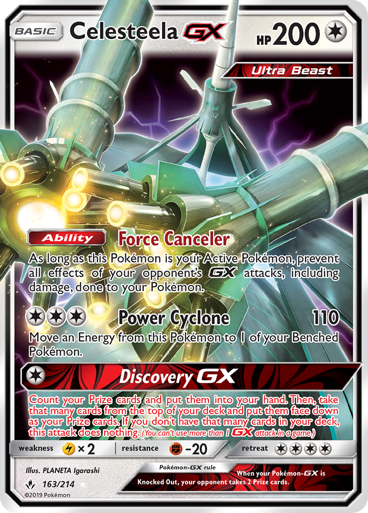 Celesteela GX (163/214) [Sun & Moon: Unbroken Bonds] | Good Games Morley