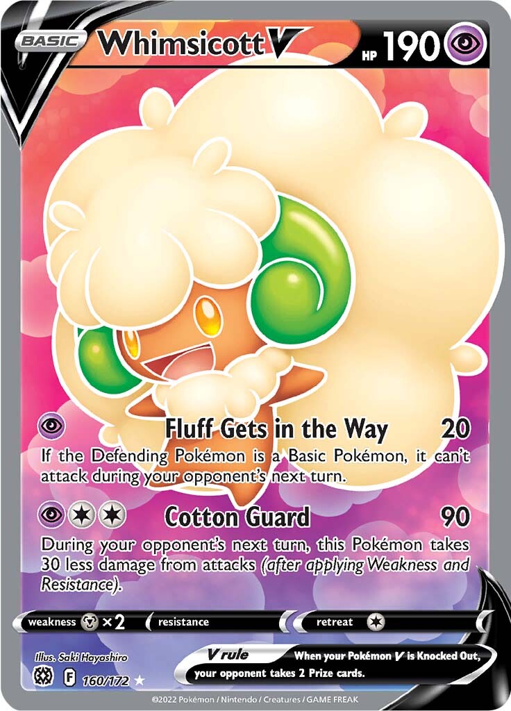 Whimsicott V (160/172) [Sword & Shield: Brilliant Stars] | Good Games Morley
