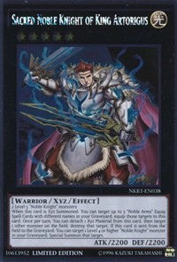 Sacred Noble Knight of King Artorigus [NKRT-EN038] Platinum Rare | Good Games Morley