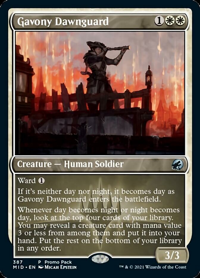 Gavony Dawnguard (Promo Pack) [Innistrad: Midnight Hunt Promos] | Good Games Morley