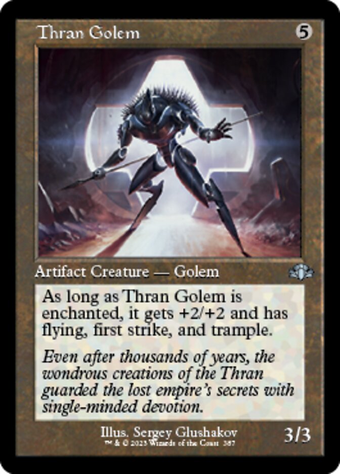 Thran Golem (Retro) [Dominaria Remastered] | Good Games Morley
