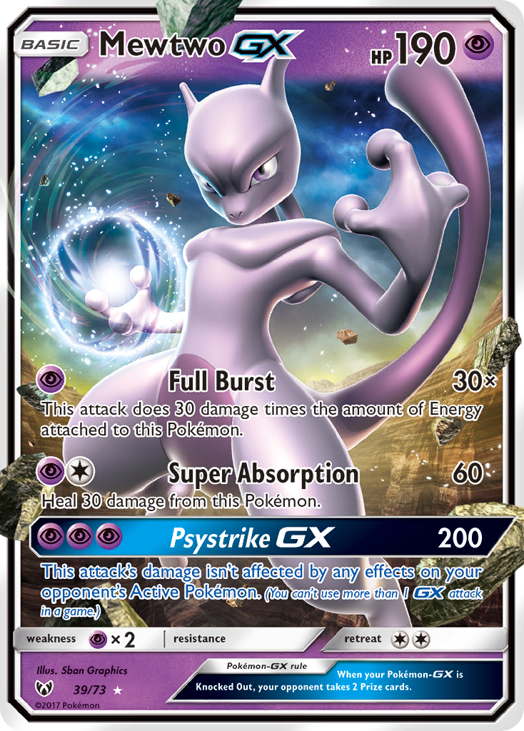Mewtwo GX (39/73) [Sun & Moon: Shining Legends] | Good Games Morley
