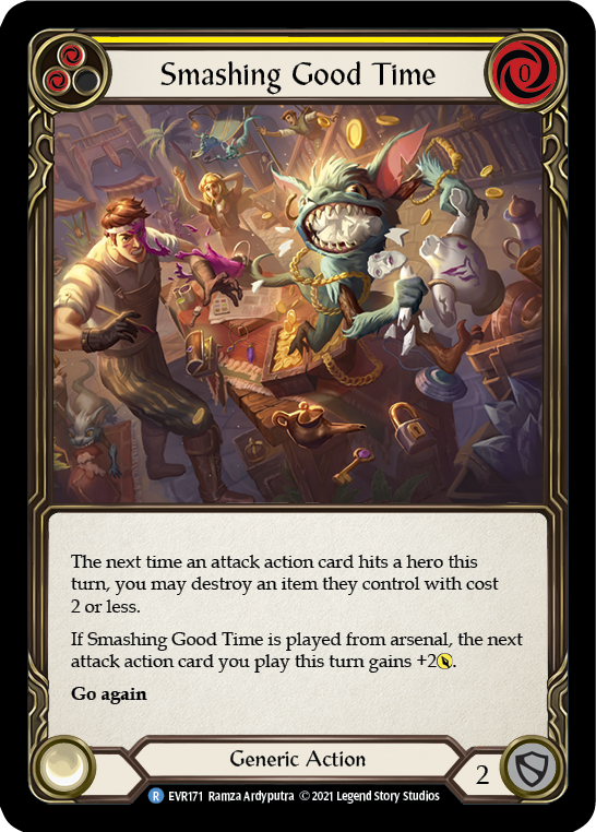 Smashing Good Time (Yellow) [EVR171] (Everfest)  1st Edition Rainbow Foil | Good Games Morley