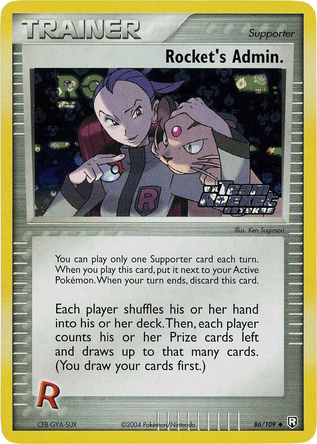 Rocket's Admin. (86/109) (Stamped) [EX: Team Rocket Returns] | Good Games Morley