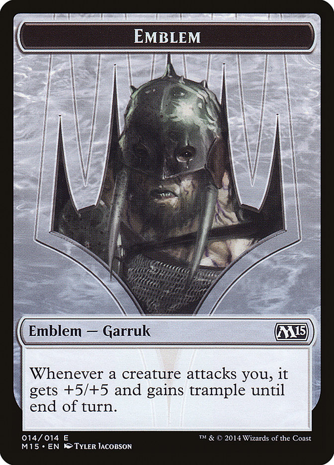 Garruk, Apex Predator Emblem [Magic 2015 Tokens] | Good Games Morley