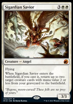 Sigardian Savior (Promo Pack) [Innistrad: Midnight Hunt Promos] | Good Games Morley