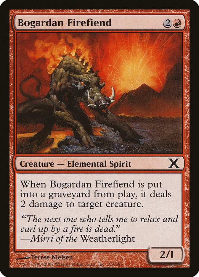 Bogardan Firefiend [Tenth Edition] | Good Games Morley