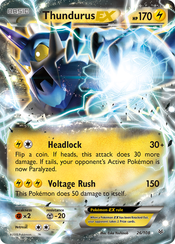 Thundurus EX (26/108) [XY: Roaring Skies] | Good Games Morley