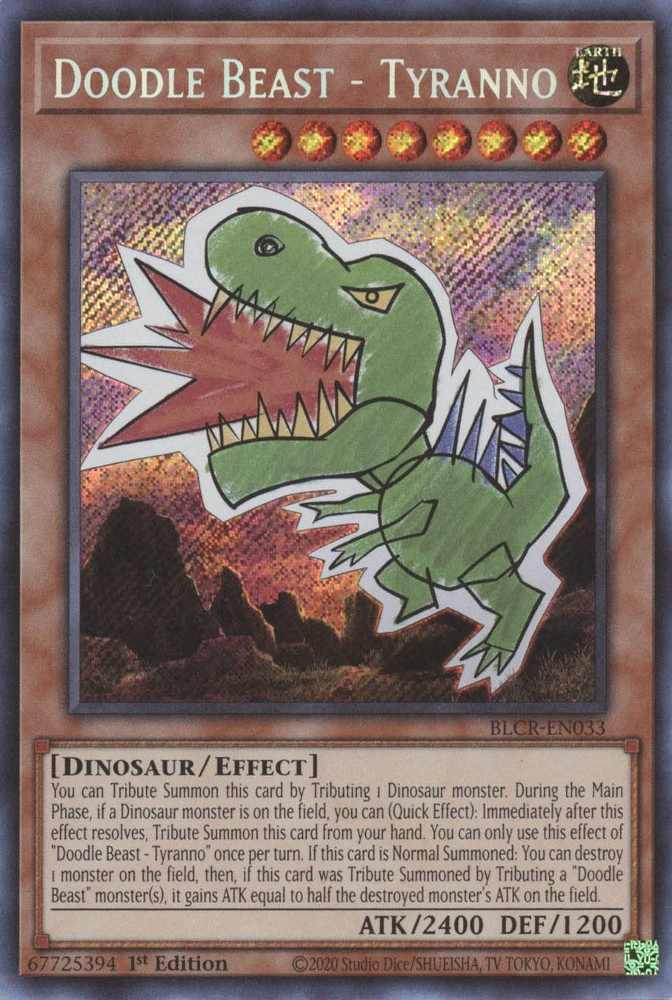 Doodle Beast - Tyranno [BLCR-EN033] Secret Rare | Good Games Morley