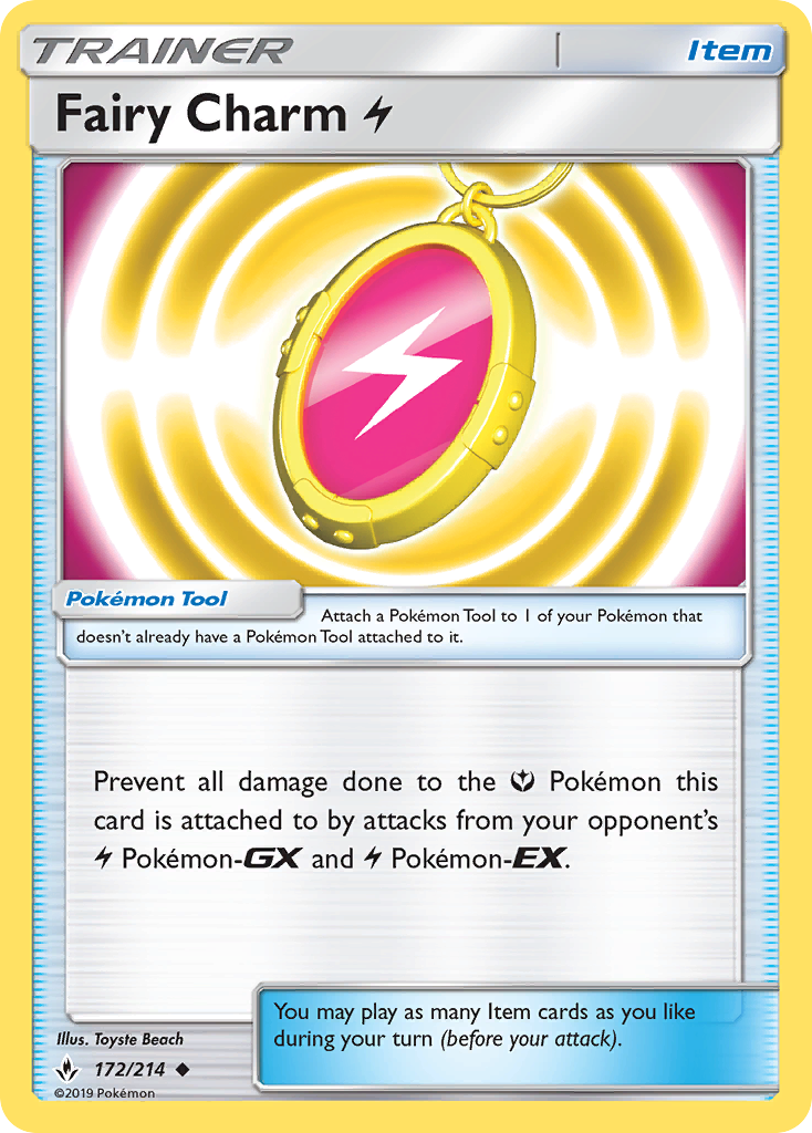 Fairy Charm Lightning (172/214) [Sun & Moon: Unbroken Bonds] | Good Games Morley