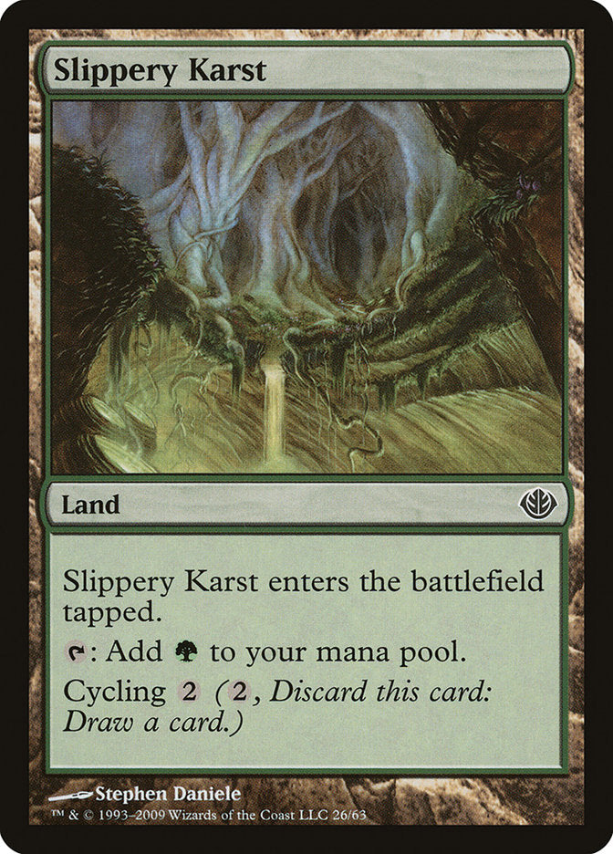 Slippery Karst [Duel Decks: Garruk vs. Liliana] | Good Games Morley