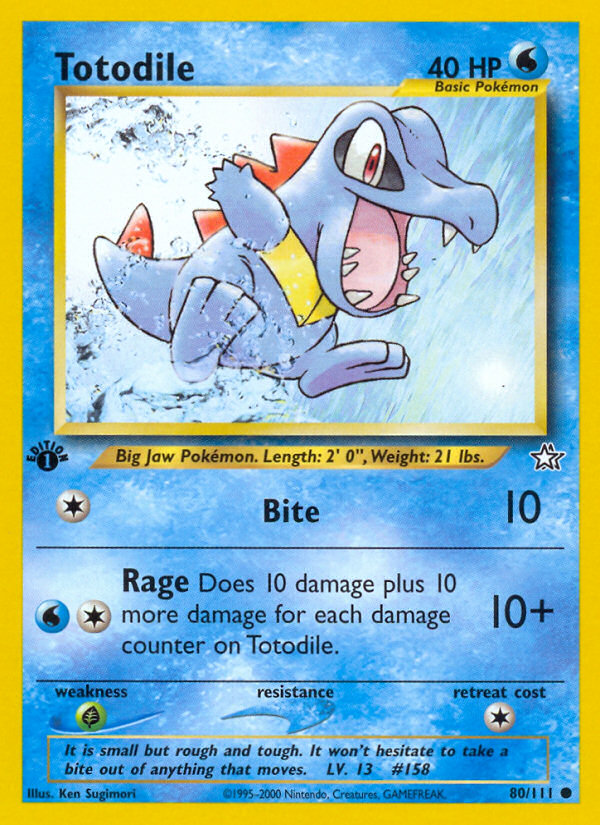 Totodile (80/111) [Neo Genesis 1st Edition] | Good Games Morley