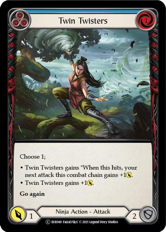Twin Twisters (Blue) [EVR049] (Everfest)  1st Edition Rainbow Foil | Good Games Morley