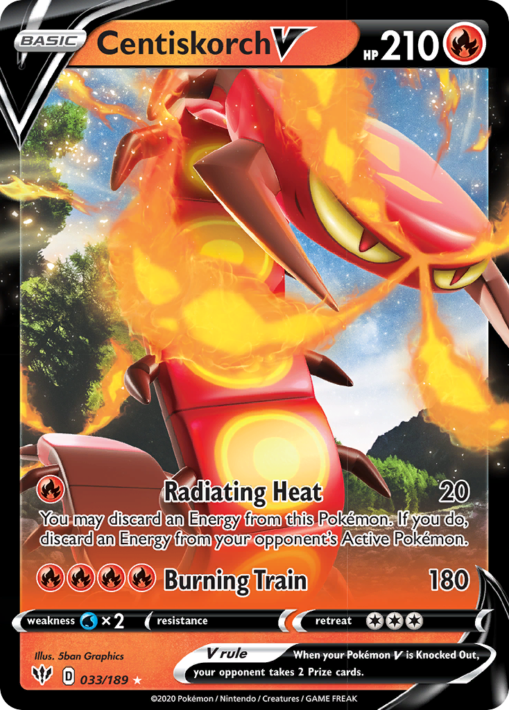 Centiskorch V (033/189) [Sword & Shield: Darkness Ablaze] | Good Games Morley