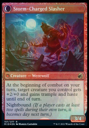 Reckless Stormseeker // Storm-Charged Slasher [Innistrad: Midnight Hunt Prerelease Promos] | Good Games Morley