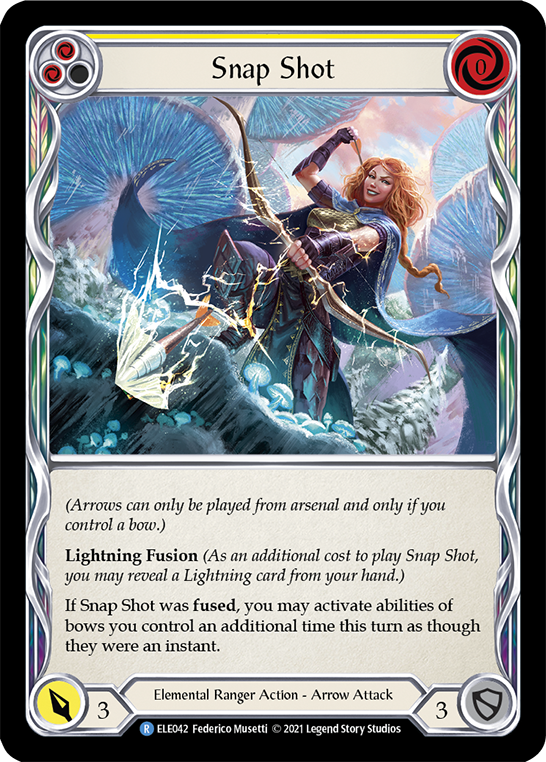 Snap Shot (Yellow) [ELE042] (Tales of Aria)  1st Edition Rainbow Foil | Good Games Morley