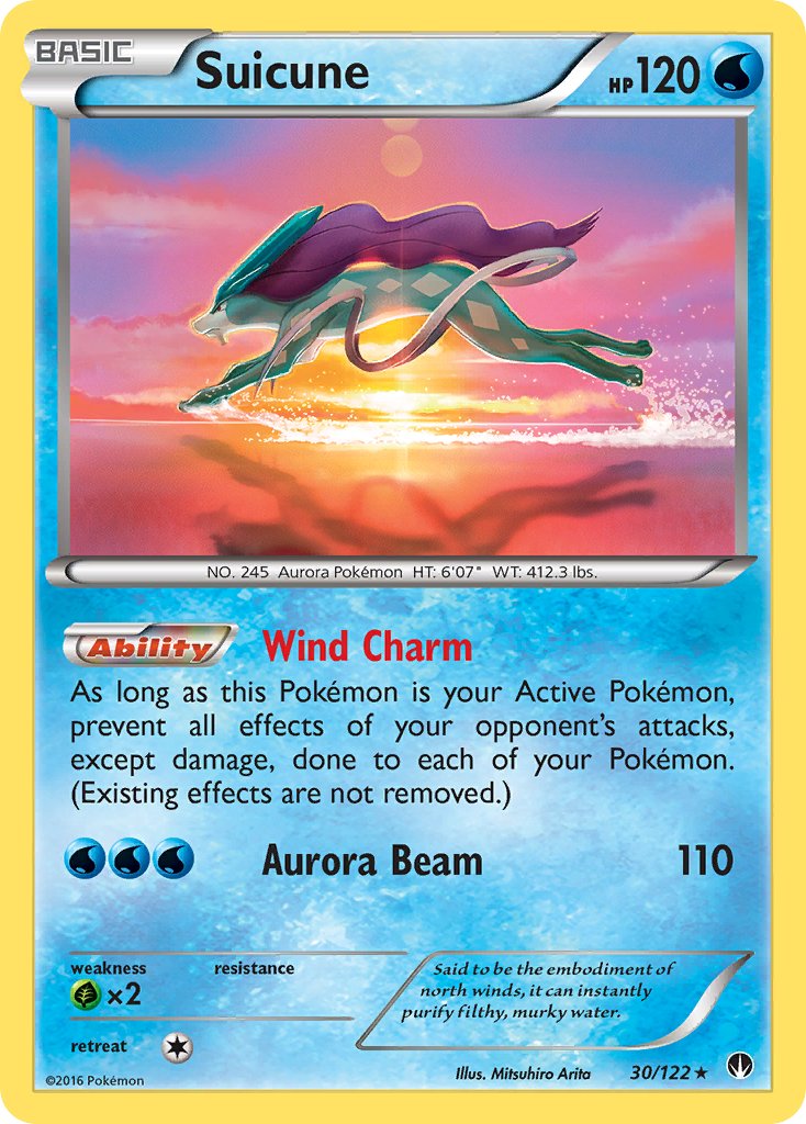 Suicune (30/122) (Cosmos Holo) (Blister Exclusive) [XY: BREAKpoint] | Good Games Morley