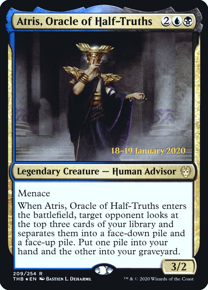 Atris, Oracle of Half-Truths [Theros Beyond Death Prerelease Promos] | Good Games Morley