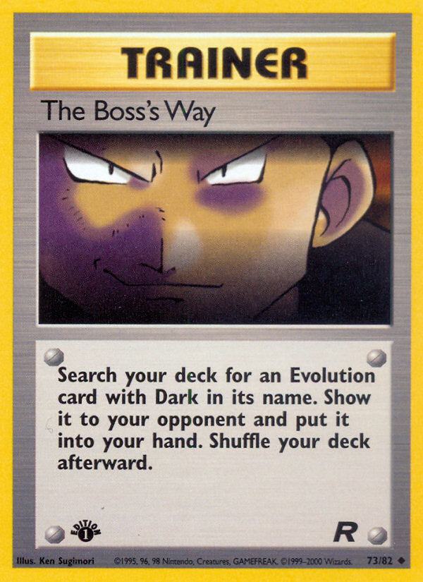 The Boss's Way (73/82) [Team Rocket 1st Edition] | Good Games Morley