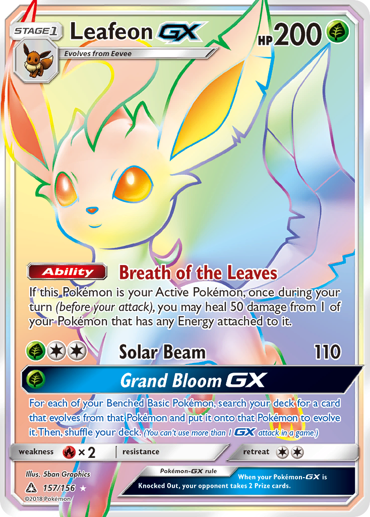 Leafeon GX (157/156) [Sun & Moon: Ultra Prism] | Good Games Morley