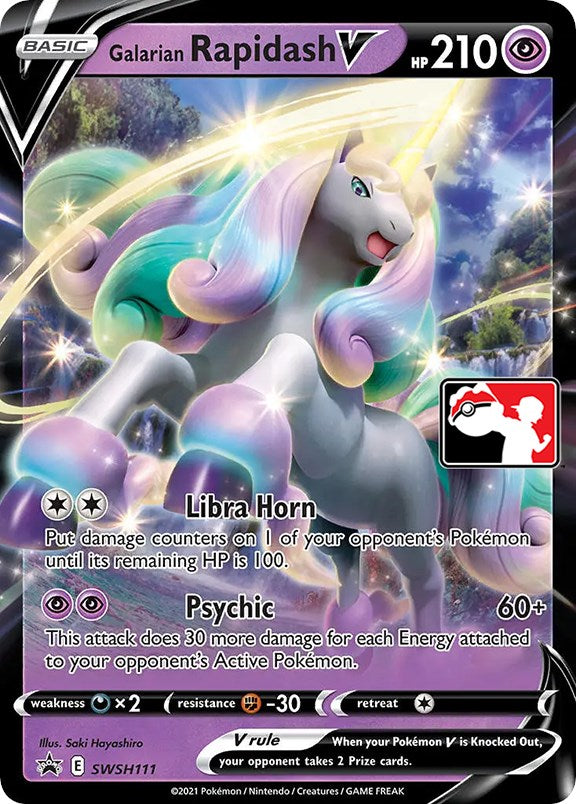 Galarian Rapidash V (SWSH111) [Prize Pack Series One] | Good Games Morley