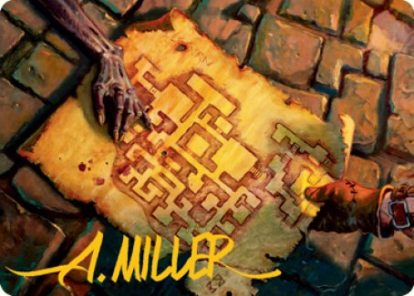 Dungeon Map Art Card (Gold-Stamped Signature) [Dungeons & Dragons: Adventures in the Forgotten Realms Art Series] | Good Games Morley