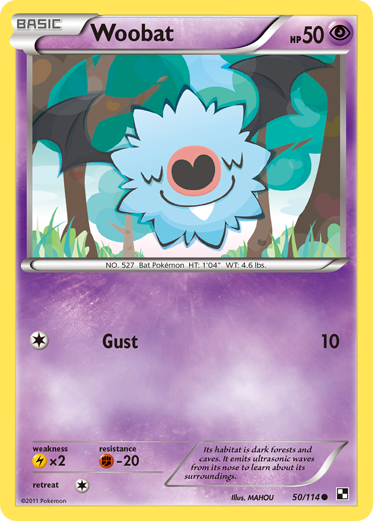 Woobat (50/114) [Black & White: Base Set] | Good Games Morley