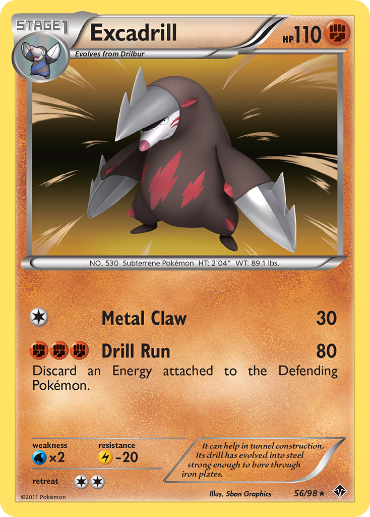 Excadrill (56/98) [Black & White: Emerging Powers] | Good Games Morley