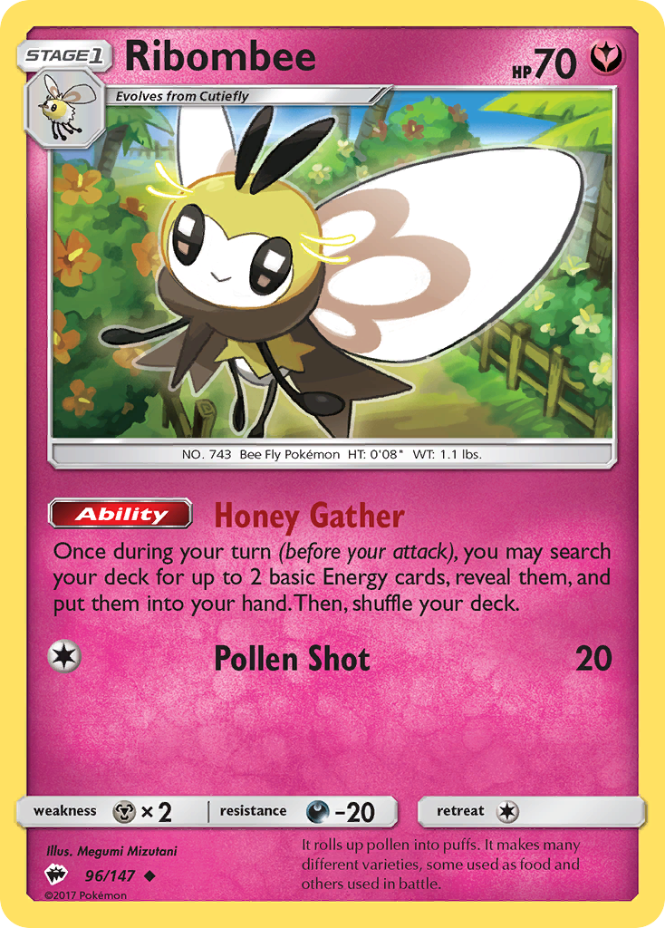 Ribombee (96/147) [Sun & Moon: Burning Shadows] | Good Games Morley