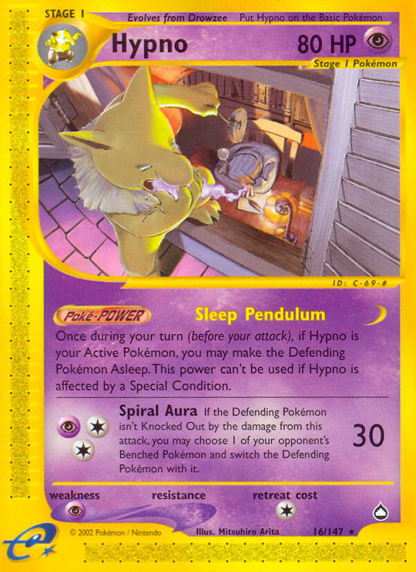 Hypno (16/147) [Aquapolis] | Good Games Morley