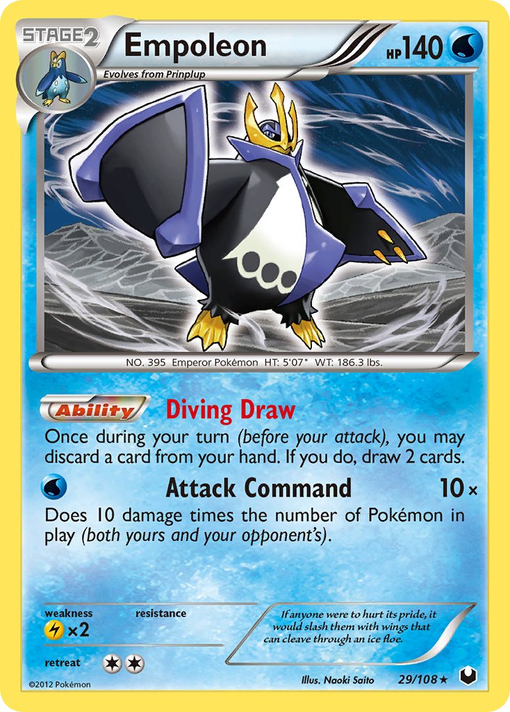 Empoleon (29/108) (Battle Arena Deck Exclusive) (Theme Deck Exclusive) [Black & White: Dark Explorers] | Good Games Morley