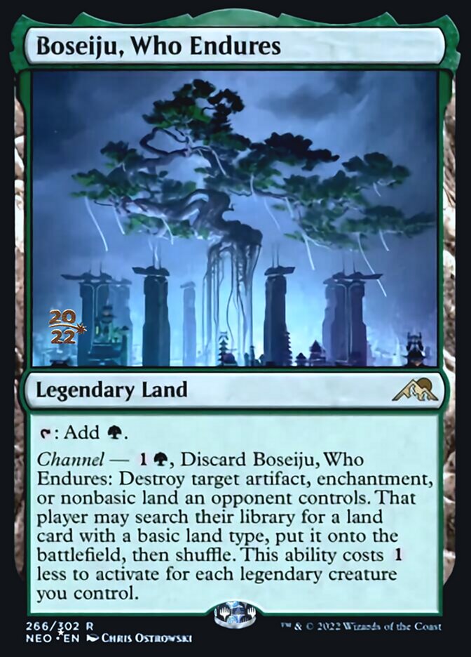 Boseiju, Who Endures [Kamigawa: Neon Dynasty Prerelease Promos] | Good Games Morley