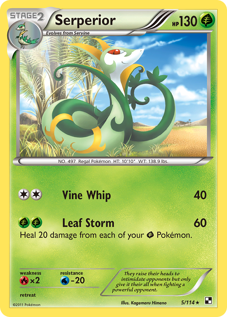 Serperior (5/114) (Green Tornado) (Theme Deck Exclusive) [Black & White: Base Set] | Good Games Morley