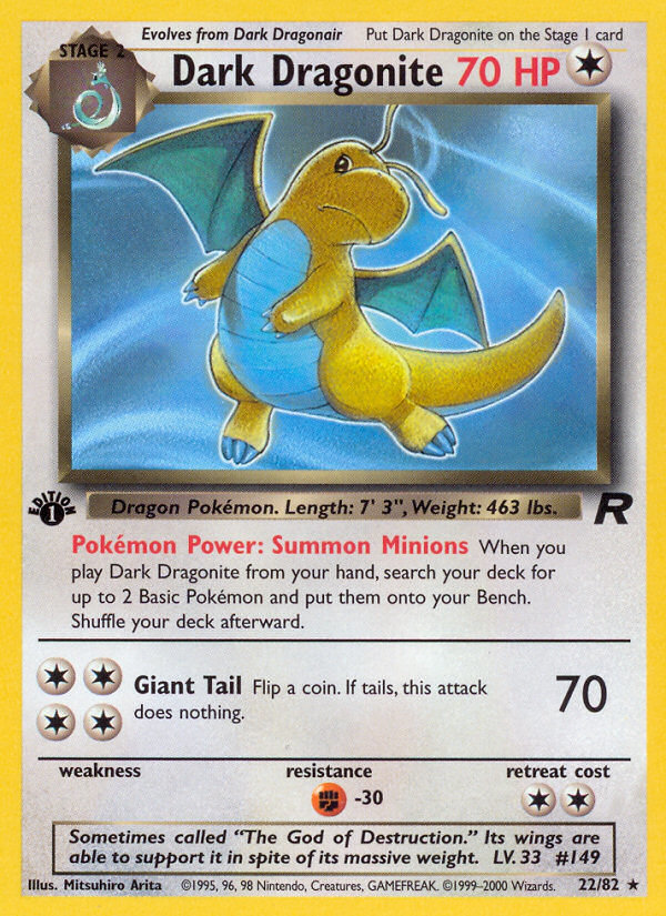 Dark Dragonite (22/82) [Team Rocket 1st Edition] | Good Games Morley