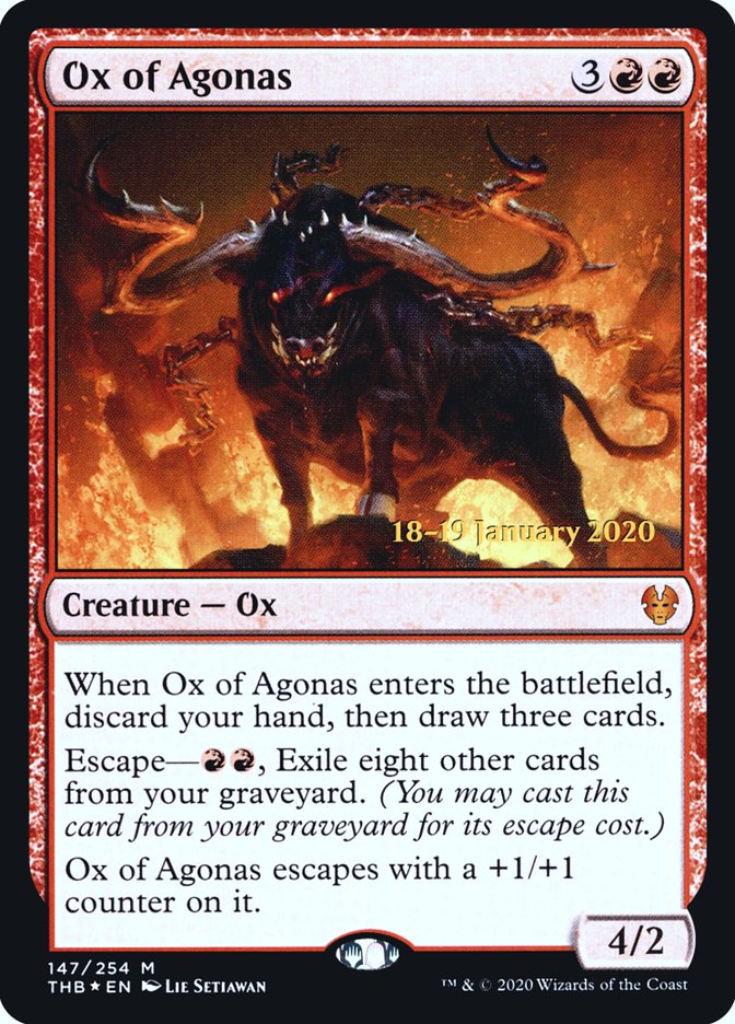 Ox of Agonas [Theros Beyond Death Prerelease Promos] | Good Games Morley