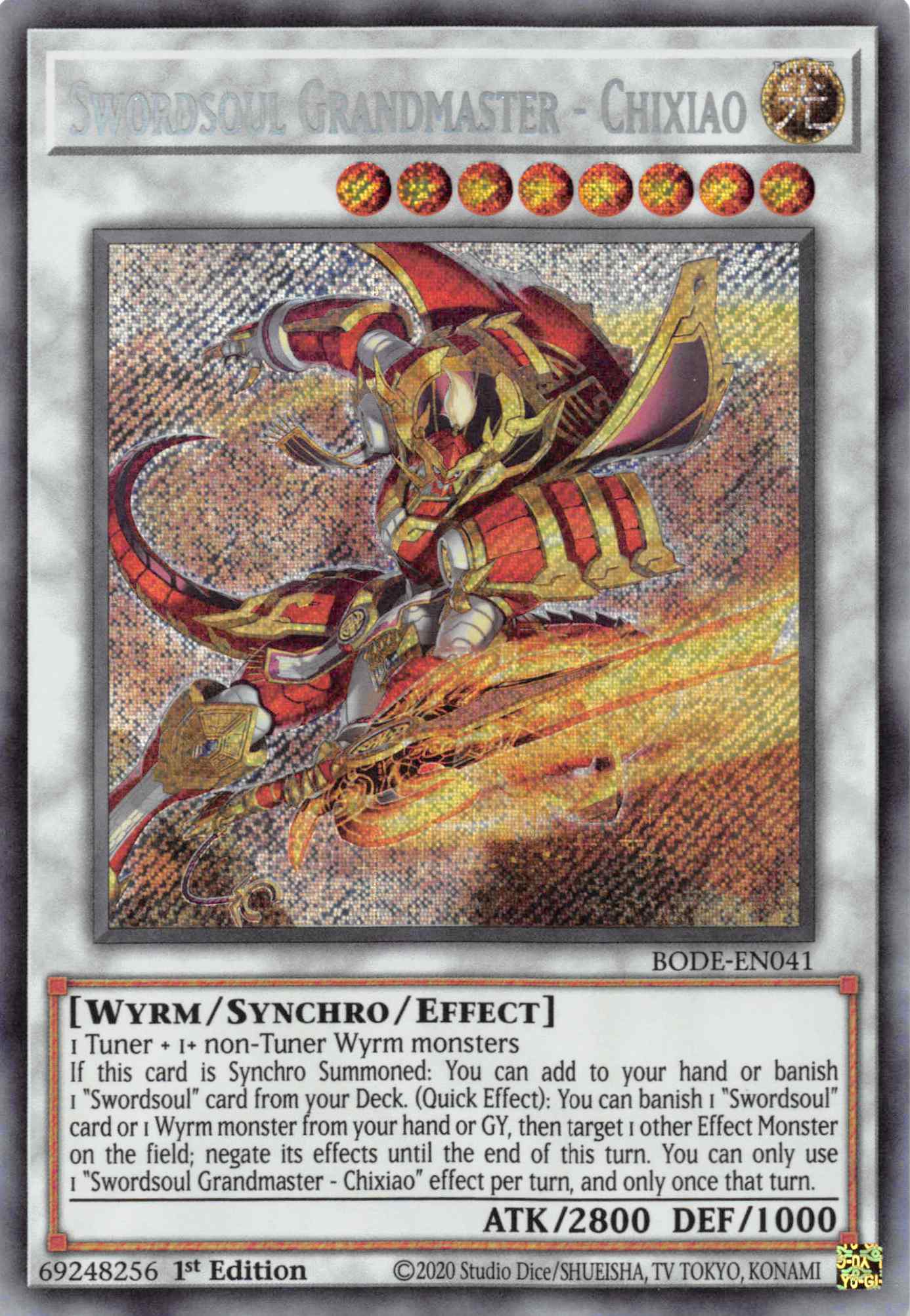 Swordsoul Grandmaster - Chixiao [BODE-EN041] Secret Rare | Good Games Morley