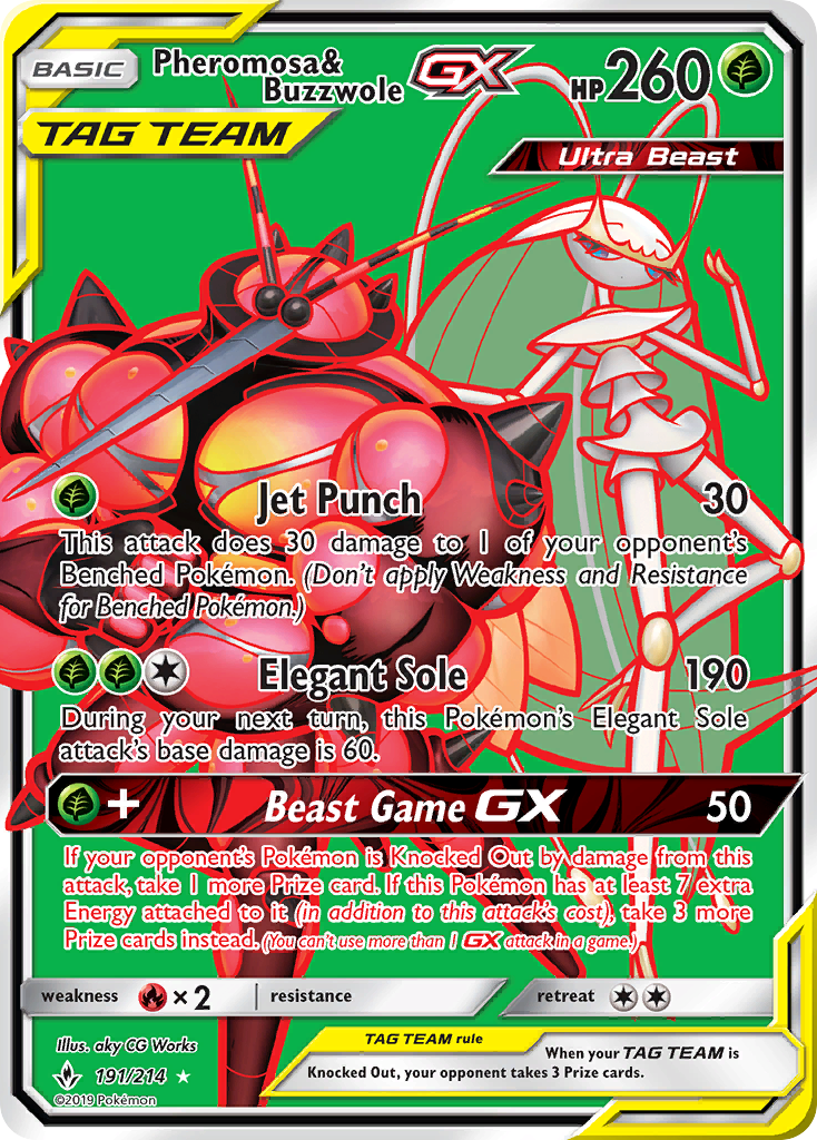 Pheromosa & Buzzwole GX (191/214) [Sun & Moon: Unbroken Bonds] | Good Games Morley