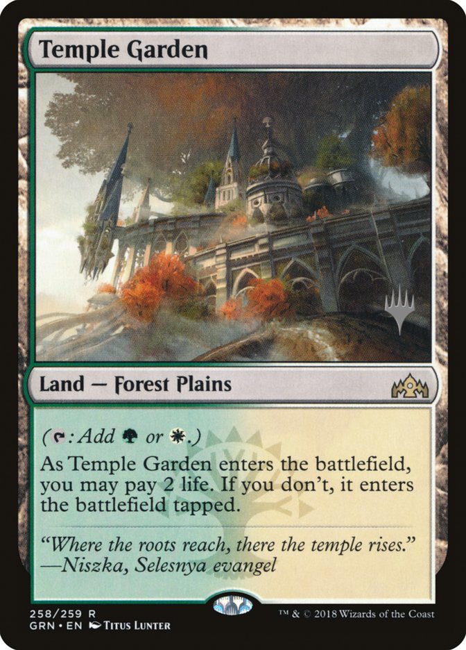 Temple Garden (Promo Pack) [Guilds of Ravnica Promos] | Good Games Morley