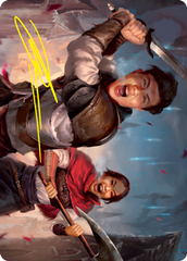 Daybreak Combatants Art Card (Gold-Stamped Signature) [Innistrad: Crimson Vow Art Series] | Good Games Morley