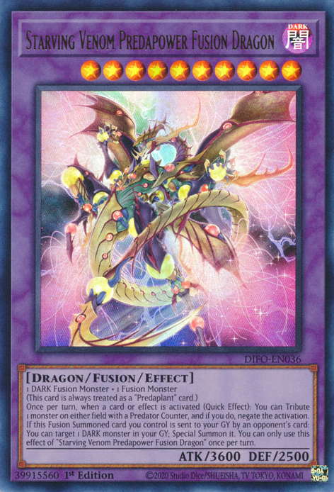 Starving Venom Predapower Fusion Dragon [DIFO-EN036] Ultra Rare | Good Games Morley