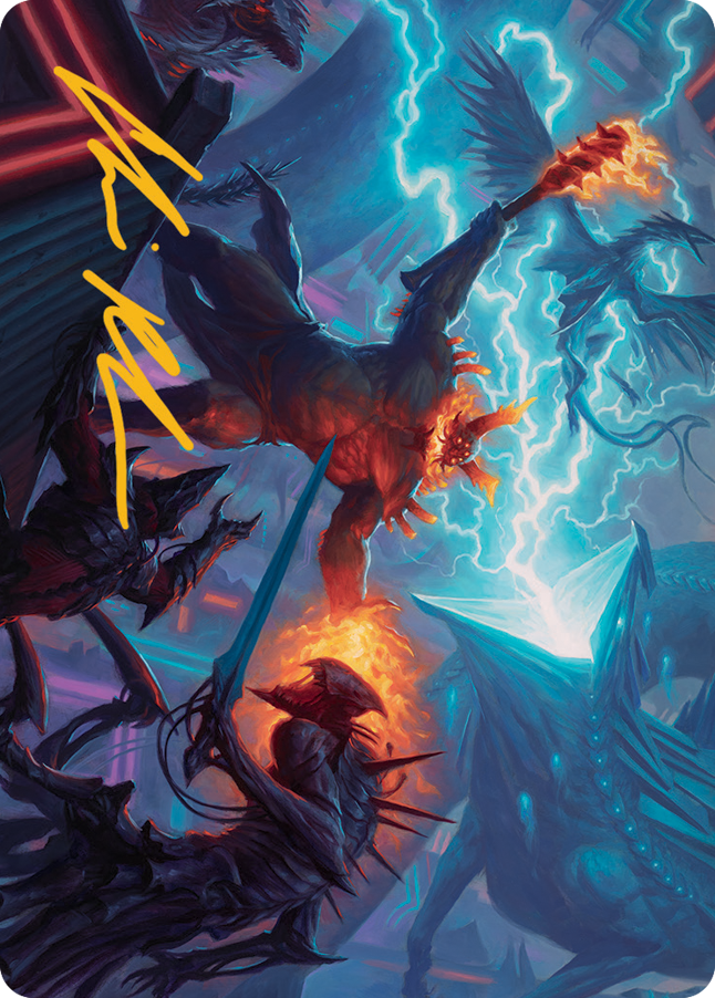 Hidetsugu and Kairi Art Card (Gold-Stamped Signature) [March of the Machine Art Series] | Good Games Morley