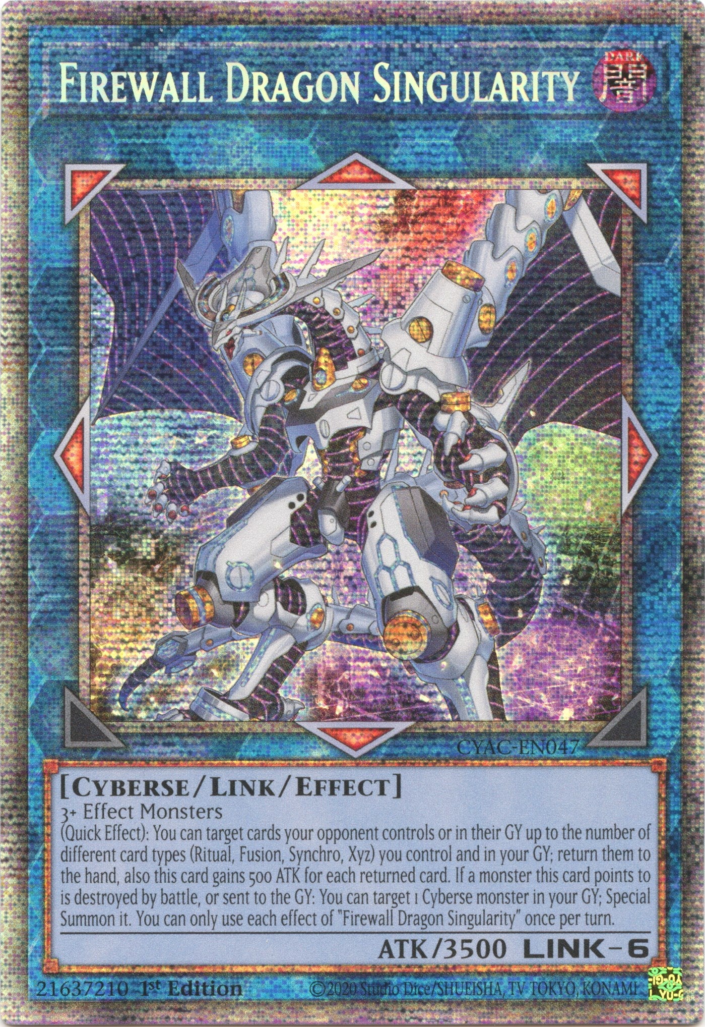 Firewall Dragon Singularity [CYAC-EN047] Starlight Rare | Good Games Morley