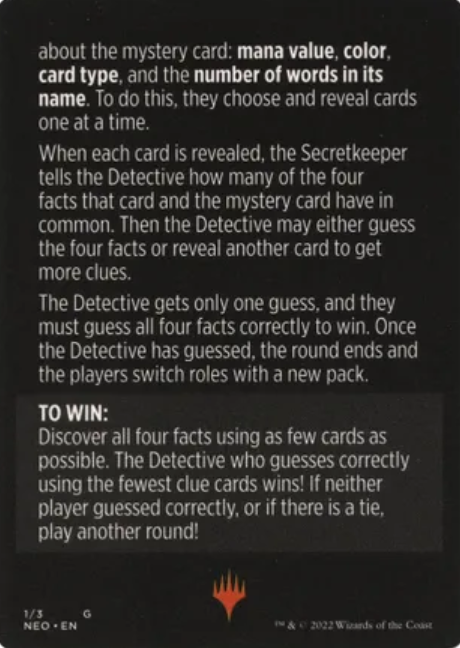 Booster Sleuth (Magic Minigame) [Kamigawa: Neon Dynasty Minigame] | Good Games Morley