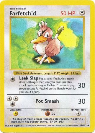Farfetch'd (27/102) [Base Set Shadowless Unlimited] | Good Games Morley