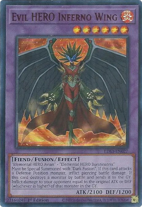 Evil HERO Inferno Wing (Red) [LDS3-EN027] Ultra Rare | Good Games Morley
