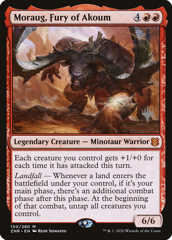 Moraug, Fury of Akoum (Promo Pack) [Zendikar Rising Promos] | Good Games Morley