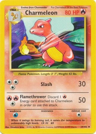 Charmeleon (24/102) [Base Set Unlimited] | Good Games Morley