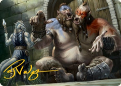 Ettin Art Card (Gold-Stamped Signature) [Dungeons & Dragons: Adventures in the Forgotten Realms Art Series] | Good Games Morley