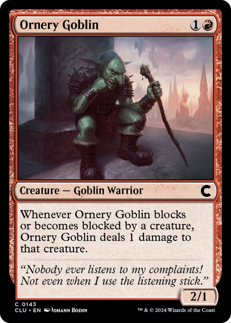 Ornery Goblin [Ravnica: Clue Edition] | Good Games Morley